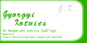 gyorgyi kotvics business card